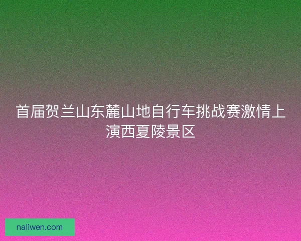 首届贺兰山东麓山地自行车挑战赛激情上演西夏陵景区